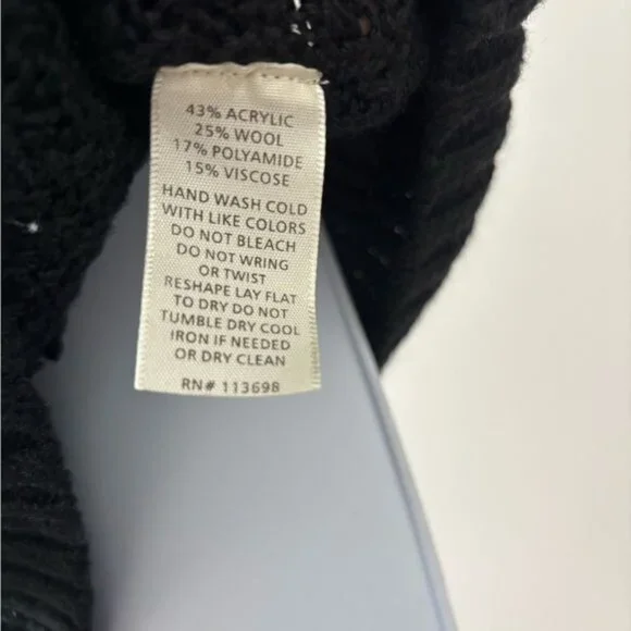 m.o.l  knits Vest Sweater Medium Fringe Open Weave Boho Gothic Festival Indie - Picture 4 of 12